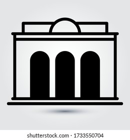 Icono de línea de construcción, signo de vector de contorno, pictograma de estilo lineal aislado en blanco. Símbolo, ilustración del logotipo. Trazo editable. Ilustración vectorial Eps10.