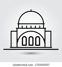 Building line icon, outline vector sign, linear style pictogram isolated on white. Symbol, logo illustration. Editable stroke. Eps10 vector illustration.