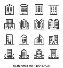 building line icon set