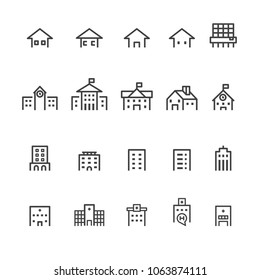 building line icon set