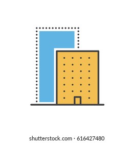 building Line Icon Style