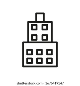 Building line icon. Urban Architecture, City Skyscraper. Home