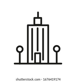 Building line icon. Urban Architecture, City Skyscraper. Home