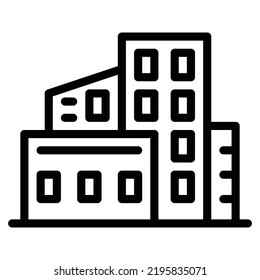 Building line icon vector , home