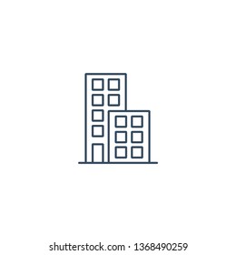 Building line icon for web and mobile