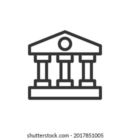 Building line icon. Web symbol for web and apps. Sign design in outline style. Building stroke object.