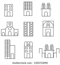 building line icon,vector best flat line icon.