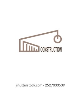 linha de construção logotipo construção projeto abstrato ilustração vetor