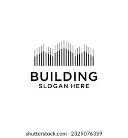 Building with line logo design template