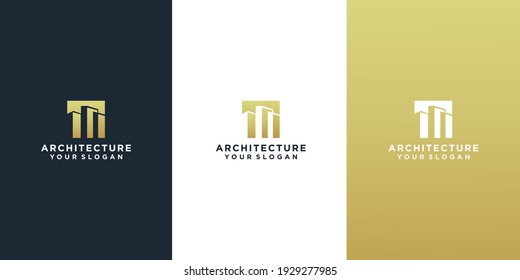 building line logo design vector