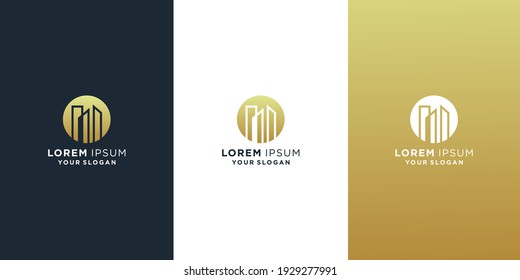building line logo design vector