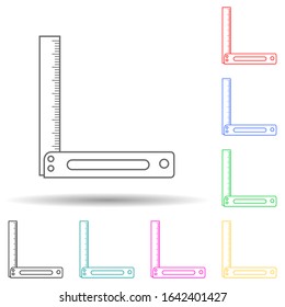 building line multi color style icon. Simple thin line, outline vector of home repair tool icons for ui and ux, website or mobile application