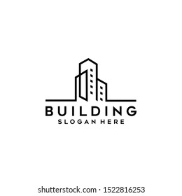 Building line outline Company icon Graphic Logo Design Minimalist