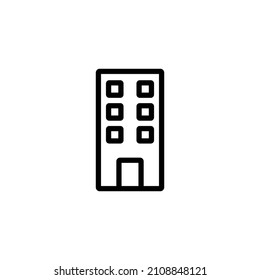 Building line vector design template and illustration with editable stroke
