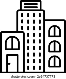 Building Line Vector Icon Design