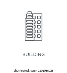 building linear icon. building concept stroke symbol design. Thin graphic elements vector illustration, outline pattern on a white background, eps 10.