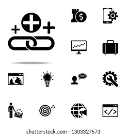 building links icon. Seo & Development icons universal set for web and mobile