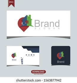 Building location logo icon vector design