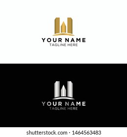 Building Logo. Ancient kingdom, classic. Logotype for companies.