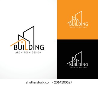 building logo architect design creative simple illustration vector