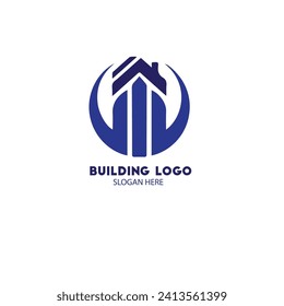 building logo around with building constuction logo and building company logo