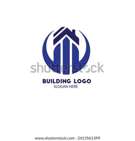 building logo around with building constuction logo and building company logo