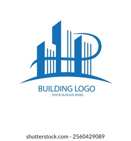 A building logo with a blue color theme exudes professionalism, trust, and modernity, making it ideal for companies in real estate, construction, or architecture