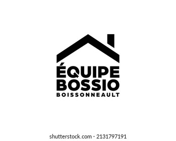 Building logo with Bold letter and black color