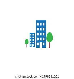 building logo or city minimalist illustration