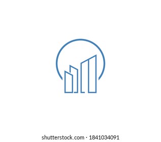 Building logo city real estate vector 