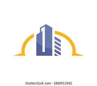Building logo city vector icon 