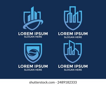 building logo collection combination shield