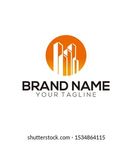 Building logo colorful vector art