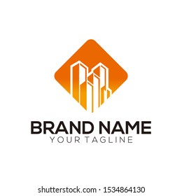 Building logo colorful vector art
