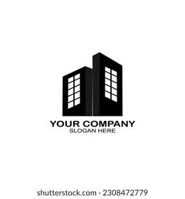 building logo, complex logo, real estate logo, perfect for mascot, icon, etc.