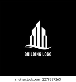 Building logo for construction company, printing with modern concept