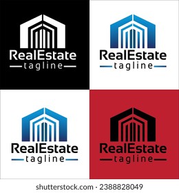 Building logo for construction company, printing with modern concept Premium Vector