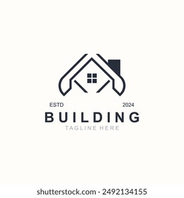 Logotipo de construcción símbolo inmobiliario moderno para la arquitectura de la casa y el diseño de la propiedad