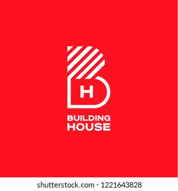Building logo, construction working industry concept.- Vector illustration