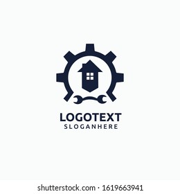 Building logo, construction working industry concept.- Vector illustration
