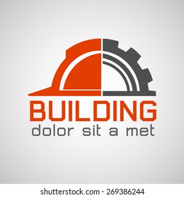 Building logo, construction working industry concept.- Vector illustration