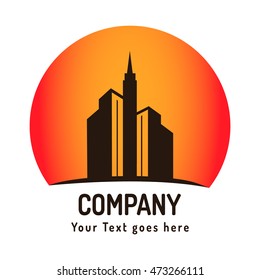 Building logo, construction working industry concept.- Vector illustration