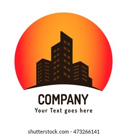 Building logo, construction working industry concept.- Vector illustration