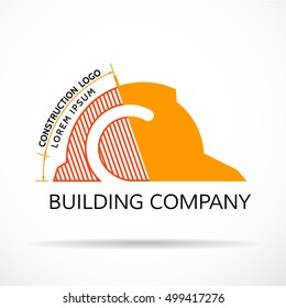 Building logo, construction working industry concept.- Vector illustration