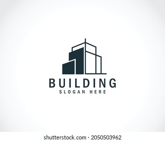 logo de construcción arquitecto creativo apartamento ciudad negocios logo símbolo de marca