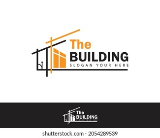 building logo creative architect apartment city service design concept
