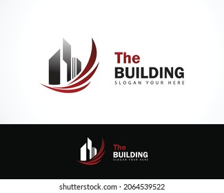 Building logo creative city skyline construct business logo