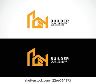 building logo creative line creative business city house