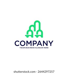 design do logotipo do edifício com apartamento