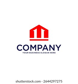 design do logotipo do edifício com apartamento